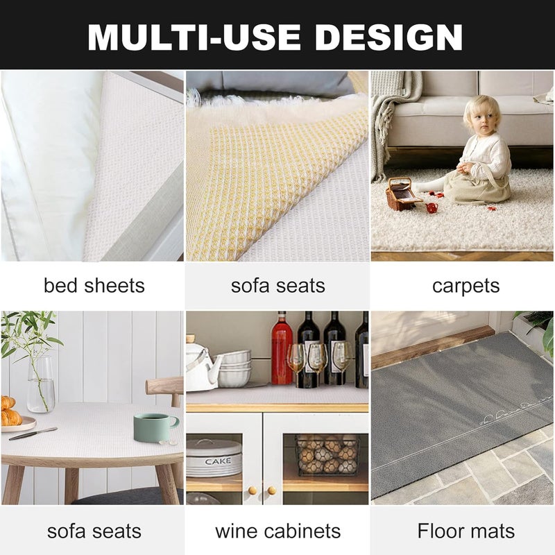 Foboull Keep Couch Cushions from Sliding, Keep Bed and Topper Pad from Sliding for Sofa, Couch, Chair Cushion, Mattresses, Easy Trim, Slip Resistant, Grips Helps Stop Slipping - Image 2